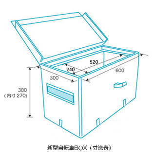 新型自転車BOX寸法表